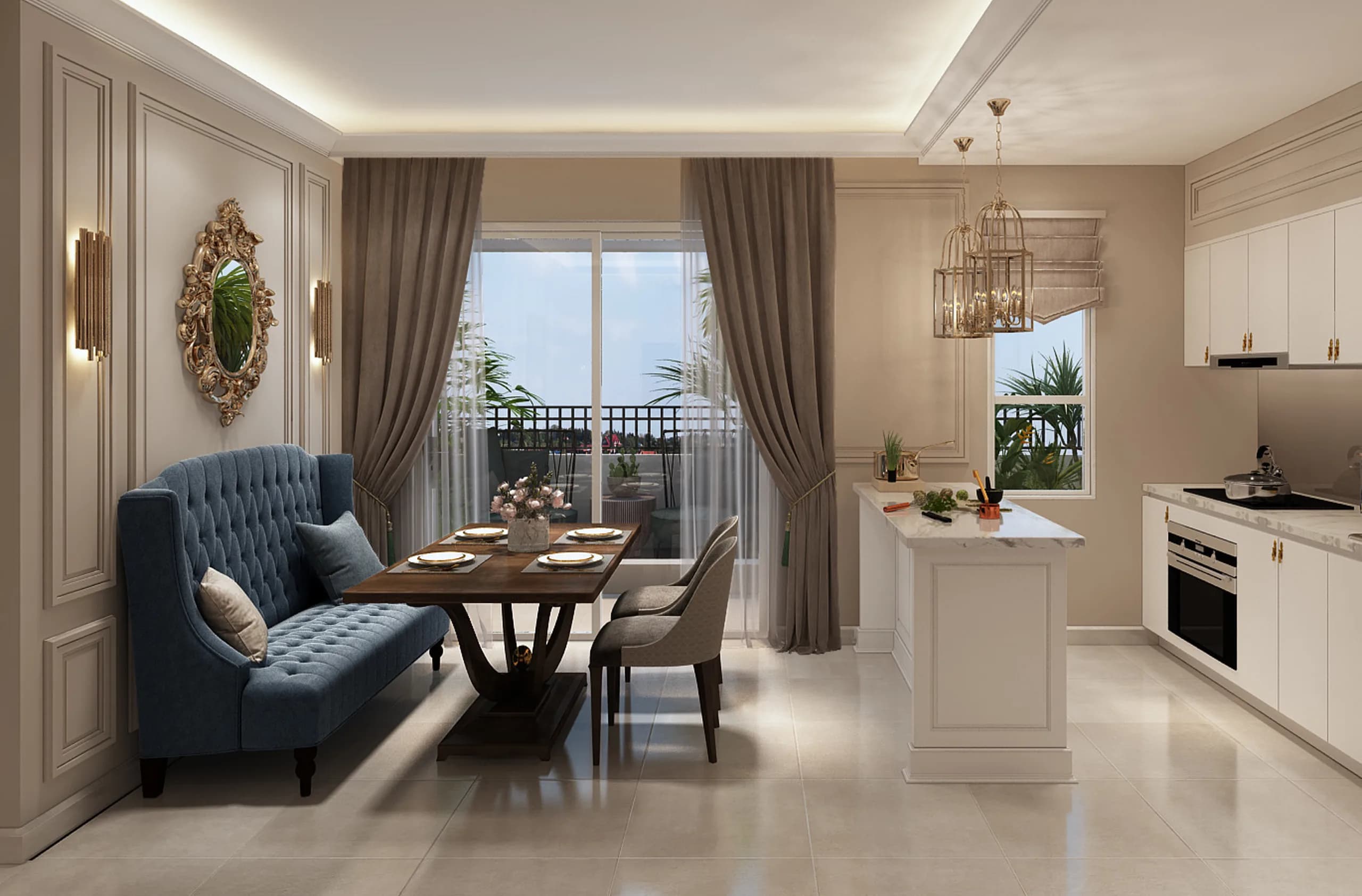 chung cư Saigon Mia Trung Sơn 2PN sân vườn tầng cao - 3